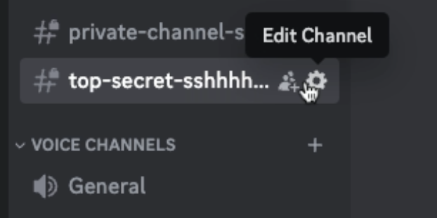 Discord channel edit permissions page with 'Add members or roles' button highlighted